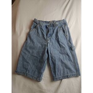 Utility Shorts Mens 32 Blue Denim Carpenter Bermuda Pockets Outdoor Workwear